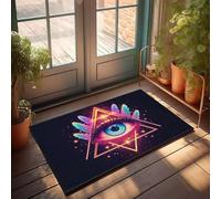 PKRD Tapis pour chaussures par porte yeux de la pyramide paillasson printemps extérieur tapis Tiki Bar Décorations (50 x 80 cm)