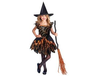 (PKT) (9911967) Costume de sorcière araignée effrayante pour fille (6-8 ans)