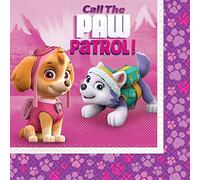 amscan (PKT) Lot de 16 serviettes de table pour enfant Pat' Patrouille Rose