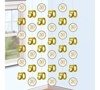 (PKT) Lot de 6 Cordes décoratives pour Adulte 50e Anniversaire d'or 2 m