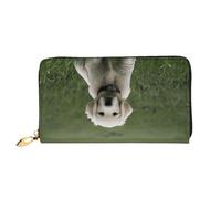 PKTTECRFPK Golden Retrievers Pochette de voyage en cuir synthétique pour homme et femme - Long portefeuille avec fermeture éclair, étui pour téléphone, cartes de crédit et pièces de monnaie 3D, 3D, 3