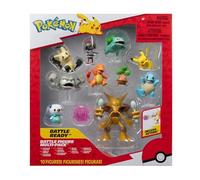 PKW Figurine de Combat MP 10Pk 5,1 cm : Pikachu #4, Squirtle #5, Bulbasaur #5, Charmander #5, Geodude, Mimikyu, Pawniard, Bonsly, Oshawott; 11,4 cm Alakazam - TGT