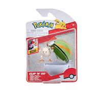 PKW3136 - Clip'n'Go Poké Balls - Menki & Nestball, Poké Ball Officiel avec Figurine de 5 cm