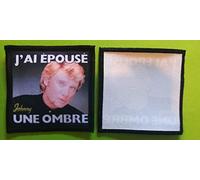 PL1013 ECUSSON PATCHES AUFNAHER TOPPA - A COUDRE 10 * 10 CM JOHNNY HALLYDAY - J AI EPOUSE UNE OMBRE