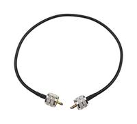 PL259 UHF Mâle à Mâle RG58 Cordon de Raccordement Coaxial 50 ohms à Faible Perte 50 cm pour Radio Amateur CB PMR Dispositifs LAN sans Fil Antenne Externe Radio Wi-FI
