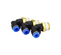 PL4-02 of 10 pcs, 1/4" Male Thread to 4mm Elbow Pneumatic Connector Fittings