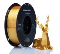 PLA Filament 1,75 mm, TINMORRY Imprimante 3D Filament, Matériaux d'impression 3D, 1 kg 1 Spool Silk Gold