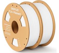 PLA+ Filament White 2kg 1.75mm PLA Plus Filament with Accuracy +/- 0.03mm 2 Spools for FDM 3D Printers