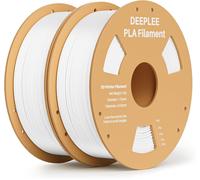 PLA Filament White 2kg 1.75mm with Accuracy +/- 0.03mm 2 Spools for FDM 3D Printers