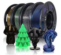 PLA Glitter Silk 1.75mm Filament PLA pour imprimante 3D paillettes multicolores Galaxy Sequins Colour Series 4x250g/rouleau