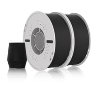 PLA Matte Filament Black pour Imprimante 3D 1.75mm Précision Dimensionnelle+/-0.02mm,High Speed&Low Warping Filament Compatible with Bambu Lab Imprimantes Tous les FDM-2Pcs Bobine 1kg-Noir Charbon Mat