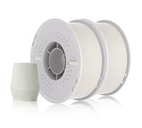 PLA Matte Filament White pour Imprimante 3D 1.75mm Précision Dimensionnelle+/-0.02mm,High Speed&Low Warping Filament Compatible with Bambu Lab Imprimantes Tous les FDM-2pcs*Bobine 1kg-Blanc Mat
