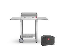 Pla.Net Plancha Gaz Inox CHEF 55 XL + Chariot Ouvert (Pack Complet) - 400016