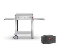 Pla.Net Plancha Gaz Inox CHEF 80 XL + Chariot Ouvert (Pack Complet) - 0400032