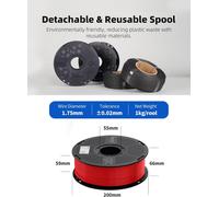 Pla Pro 1.75Mm Filament Pré-Séché Filament Imperméable À L'Humidité Pour Imprimante 3D Recharge 2Kg, 50-300Mm/S, Compatible Avec La Plupart Des Imprimantes Fdm (Noir + Blanc)[PLA9184180]