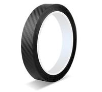 PLABBDPL 1 Rouleau de Bandes Adhésives Décoratives (Carbone Noir, 20mm, 5m) pour Voiture, Moto, Bateau et Modélisme - Autocollant de Protection de Bord de Porte en Fibre de Carbone