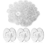 PLABBDPL 16Pcs Canette machine a coudre Bobines, pour Machine à Coudre Singer Brother Bermina Pfaff Bobines en Plastique Janome Toyota Elna Chanteur, Transparent et Universel