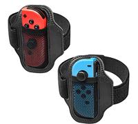 PLABBDPL 2 Pcs Switch Sangles de Jambe pour Nintendo Switch Sports/Ring Fit Adventure, Élastique Réglable Bande de Jambe Accessoires de Switch Nintendo OLED/Joy Cons Switch pour Adultes Enfants, Noir