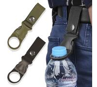 PLABBDPL 2Pcs Porte Bouteille Ceinture Boucle de Bouteille d'eau Sangle Suspendue Crochet Ceinture Clip Porte-Bouteille d'eau Clip Ceinture avec Crochet pour Camping Randonnée