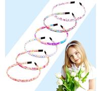 PLABBDPL 6 Pcs Bambin Fleur Couronne Coton Polyester Multicolore, Accessoires Cheveux Bébé, Fête Anniversaire Mariage