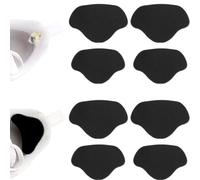 PLABBDPL 8 pcs de patchs de réparation de baskets Patch de talon adhésif Réparation de trou de basket Patch de talon Patch de trou de chaussure Convient à la plupart des types de chaussures, noir