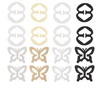 PLABBDPL Attache Soutien Gorge, 16 PCS Soutien-Gorge Bretelles Clip Sangles Support Clips de Soutien-Gorge Boucle en Plastique Antidérapantes Sangle de Soutien-Gorge pour Débardeurs à Dos Nageur