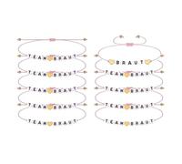 PLABBDPL Lot de 12, 11pcs Bracelets de Team Bride, 1pcs Bracelet de Bride Décoration Bracelet EVJF"Bride" pour la fête de mariage, Accessoire de Mariage, Accessoires de Soirée Entre Filles