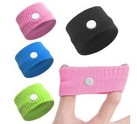 PLABBDPL Lot de 4 Bracelets Anti-Nausées pour le Mal de Mer et les Transports, Bracelets d'Acupression pour Poignet Sans Effets Secondaires, Adapté à Tous Âges, Grossesse, Vacances, Voyage