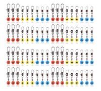 PLABBDPL Lot de 60 émerillons baril e pêche,comprend 3 tailles d'émerillons pêche avec mousqueton,ensemble d'accessoires de pêche pivotants,émerillons de pêche avec émerillons pêche avec mousqueton