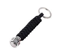 PLABBDPL Porte-clés avec pendentif antique Viking,Thor Mjolnir et anneau métallique,pour l'alpinisme,clés de voiture,style vintage,pour hommes,cuir,multicolore(Noir)