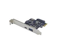 Placa Adaptadora Frontal PCI-e 1X para USB3.2 GEN1 USB Tipo-C+TIPO-e PCIe Tipo-C Tipo-e 5Gbps de Expansão