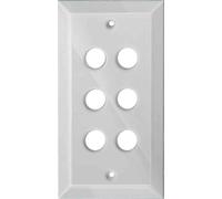 Placa de cristal con borde biselado, serie berker Touch Sensor de hager, blanco,6 elementos