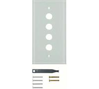 Placa de cristal, serie berker Touch Sensor, blanco, 4 elementos