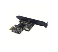 Placa de Expansão PCI-e 1X para Type-e + Type-C USB3.2 GEN2 10Gbps ASM3142 Chip Adaptador USB-C Desktop