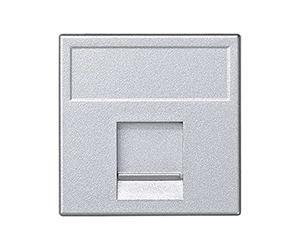 PLACA K45 V&D PLANA CON GUARDAPOLVO PARA 1 CONECTOR AMP®, BRAND REX®, SYSTIMAX® (AVAYA®), KRONE® O BELDENCDT® (Sustituye las ref. K63/..K64/../K67..)