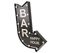 Placa Luminosa De Pared De Plastico Negro