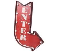 Placa Luminosa De Pared De Plastico Rojo