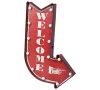 Placa Luminosa De Pared De Plastico Rojo