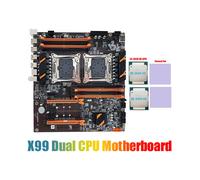 Placa-MãE de CPU X99 LGA2011 MemóRia DDR4 ECC com 2XE5 2620 V3 CPU+2XThermal Pad
