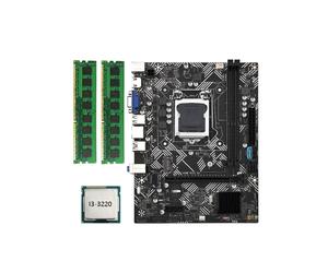 Placa-MãE para Desktop B75M- + CPU I3-3220 2 X DDR3 1600MHz 8G RAM LGA 1155 USB 3.0 SATA Computador
