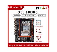 Placa MãE X99H+E5 2666 V3 CPU+Switch Cable+SATA Cable Kit LGA2011-V3 DDR3X4 RAM Slot M.2 NVME PCI-E 3.0 X16 SATA3.0