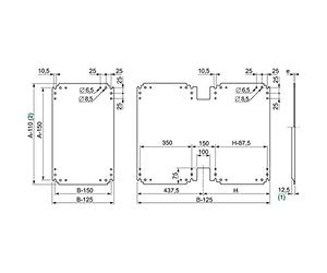 Placa montaje metalica /PLA1012