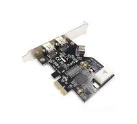 Placa PCI-e Firewire 800 de 3 Portas IEEE External1394B X 2 + Adaptador Controladora Interna 1394B 1 para Win 7/8/10
