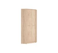 Placard armoire d'angle de 2 portes coloris Chêne sonoma - Longueur 79,5 x Largeur 79,5 x Hauteur 197 cm