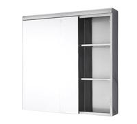 Placard avec Miroir Matériau en Acier Inoxydable Armoire de Toilette Miroir Salle de Bain 80 Cm Coins Arrondis Convient pour la Chambre à Coucher et Le Hall D'entrée(A,70 * 13 * 70cm)