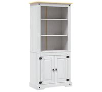 Placard/Buffet haut - multi-rangement - Gamme Corona Pin mexicain Blanc 80x40x170cm NEUF - BM 5951177