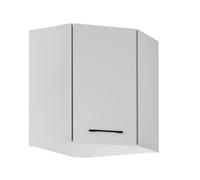 Placard d'angle haut de cuisine - DECONATION - Frida - Blanc - 60x60 cm - Fermeture silencieuse