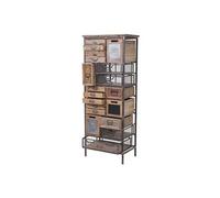 Mendler Placard de pharmacien HWC-A43 Bois massif de sapin style shabby 143x56x33 cm Multicolore G