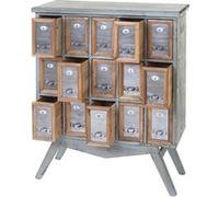 Placard De Pharmacien Hwc-A43, Commode, Bois Massif De Sapin, Vintage, Style Shabby 94x73x32cm Multicolore