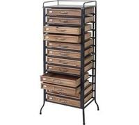 Placard De Pharmacien Hwc-A43, Commode, Bois Massif De Sapin, Vintage, Style Shabby 129x55x38cm Multicolore